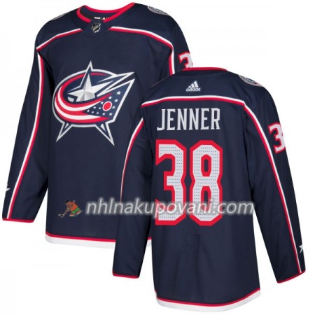 Columbus Blue Jacket Dresys Boone Jenner 38 Adidas 2017-2018 Modrá Authentic - Pánské